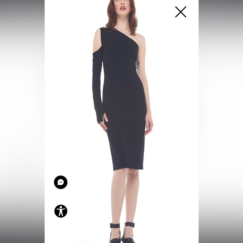 Norma Kamali One Sleeve Dress